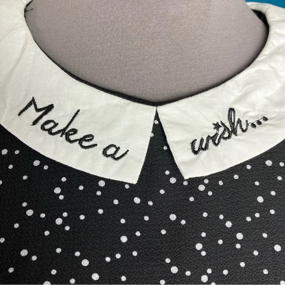 Sugarhill Boutique Make A Wish Mod 60s Tunic Midi Dress w/ Sleeves & Collar UK 8 - Picture 6 of 14
